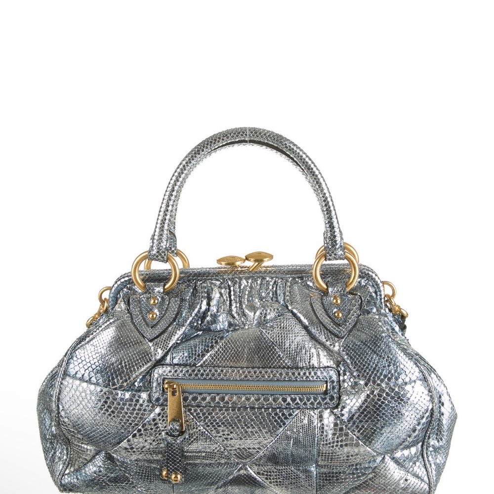 Nwt Extremely Rare Marc Jacobs Python Silver Stam… - image 7